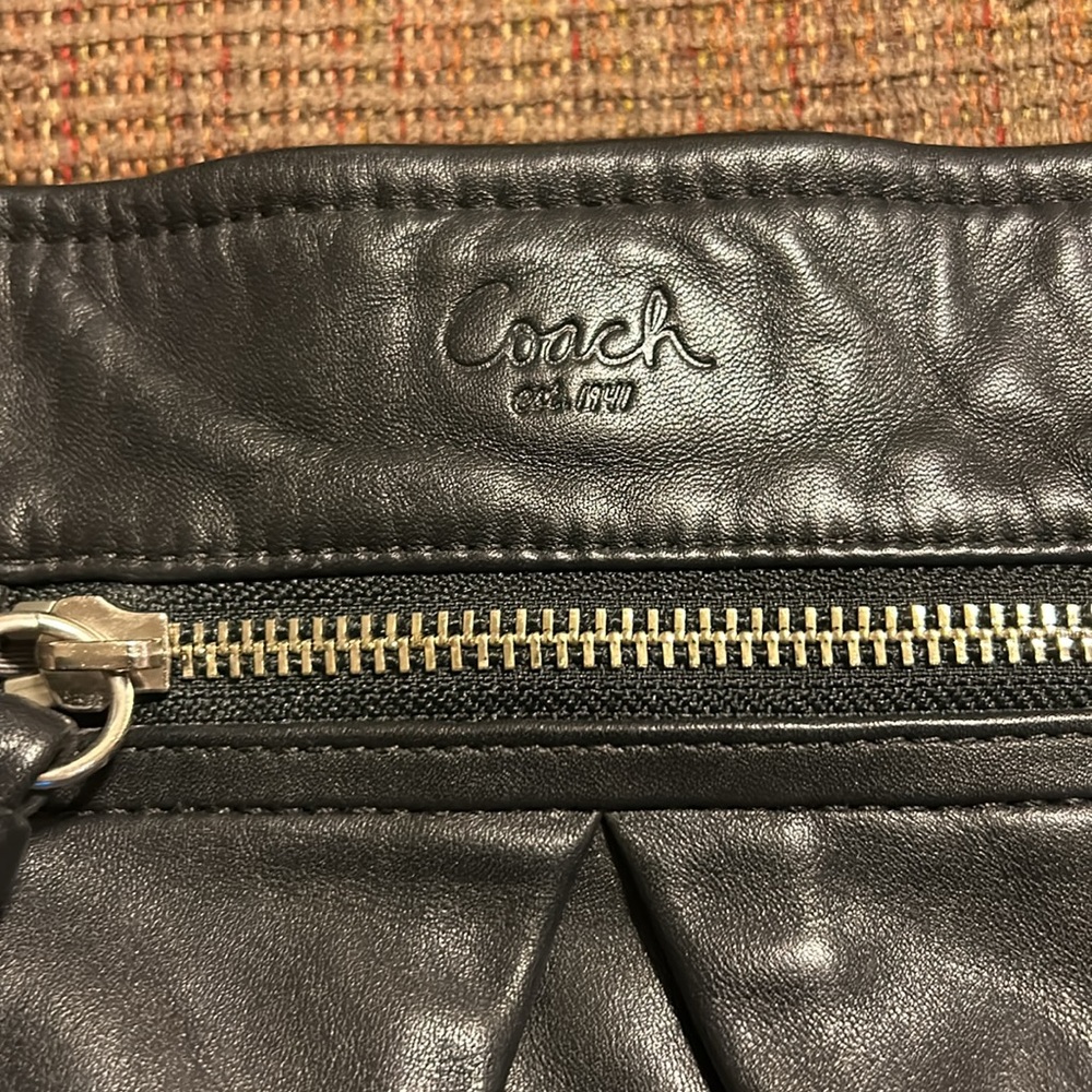 Coach Black Leather Handbag - Picture 2 of 6